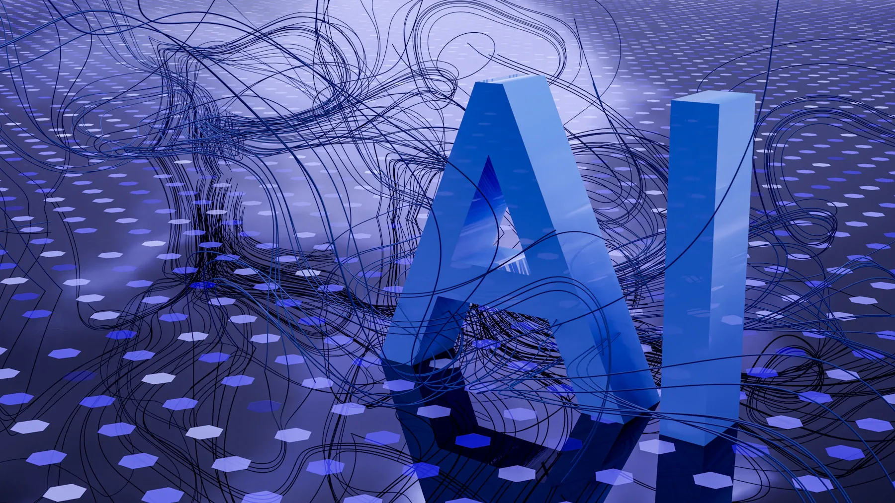 Representação colorida de inteligência artificial